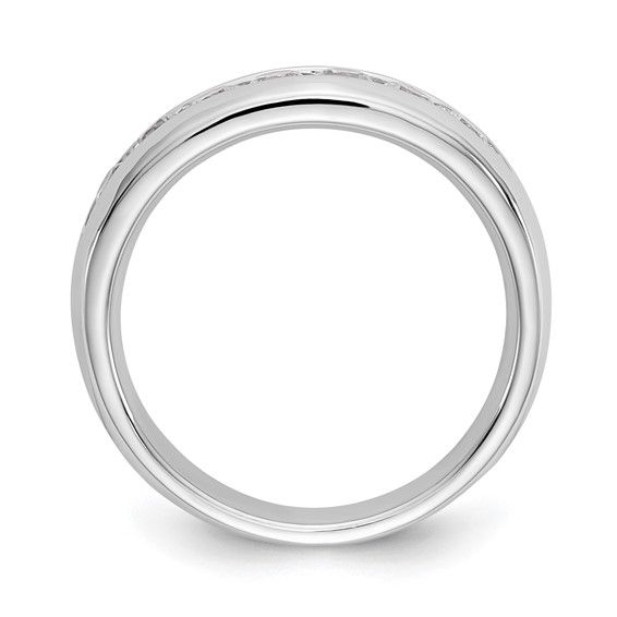 14K White Gold 7-Stone (Holds 7-2.8mm Round) Channel Band Mounting