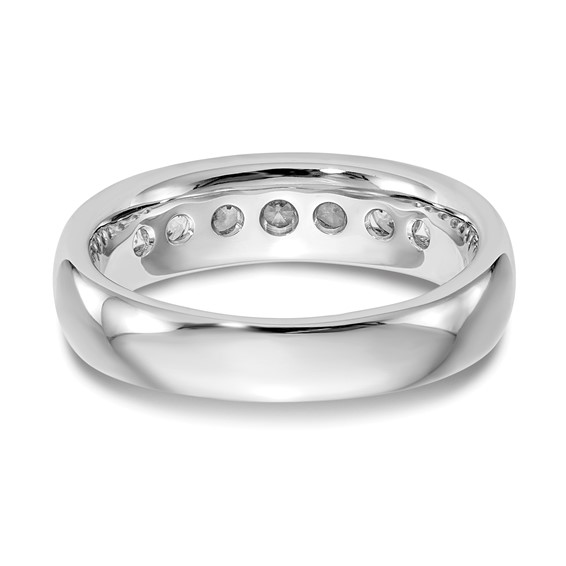 14K White Gold 7-Stone (Holds 7-2.8mm Round) Channel Band Mounting