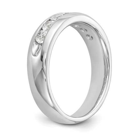 14K White Gold 7-Stone (Holds 7-2.8mm Round) Channel Band Mounting