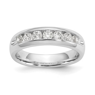 14K White Gold 7-Stone (Holds 7-2.8mm Round) Channel Band Mounting