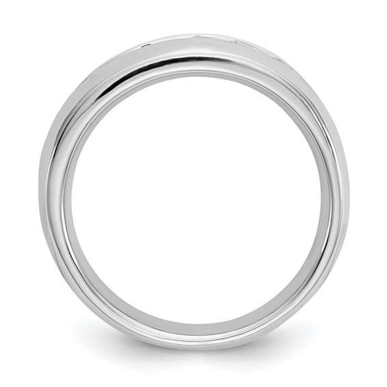 14K White Gold 7-Stone (Holds 7-3.0mm Round) Channel Band Mounting