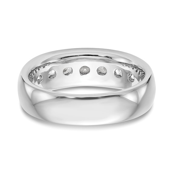 14K White Gold 7-Stone (Holds 7-3.4mm Round) Channel Band Mounting