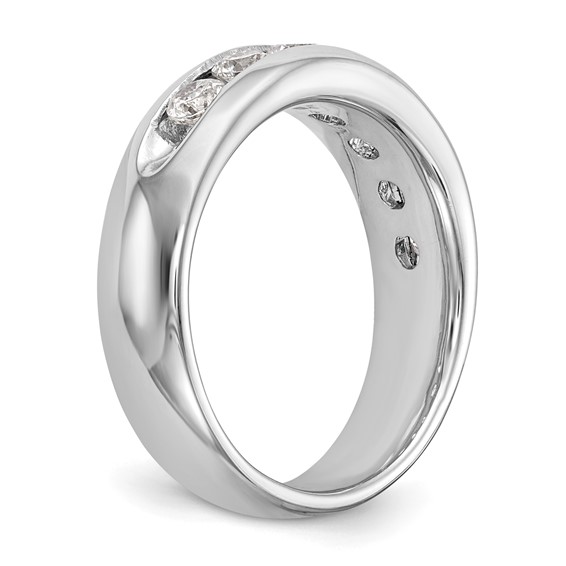 14K White Gold 7-Stone (Holds 7-3.4mm Round) Channel Band Mounting