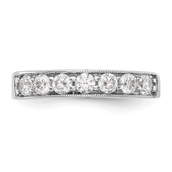 14K White Gold 7-Stone (Holds 7-2.9mm Round) Channel Band Mounting