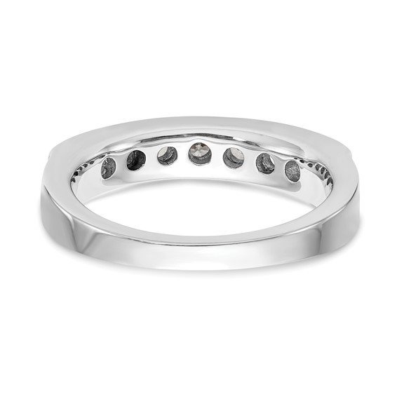 14K White Gold 7-Stone (Holds 7-2.9mm Round) Channel Band Mounting