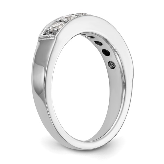 14K White Gold 7-Stone (Holds 7-2.9mm Round) Channel Band Mounting