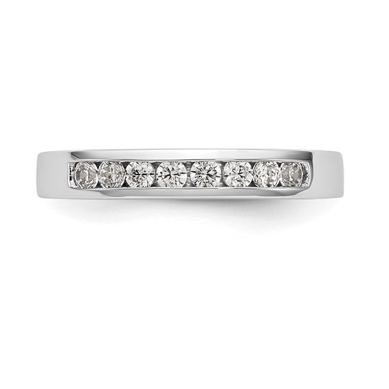 14k White Gold 8-Stone (Holds 8-2.1mm Round) Channel Band Mounting (Closed)