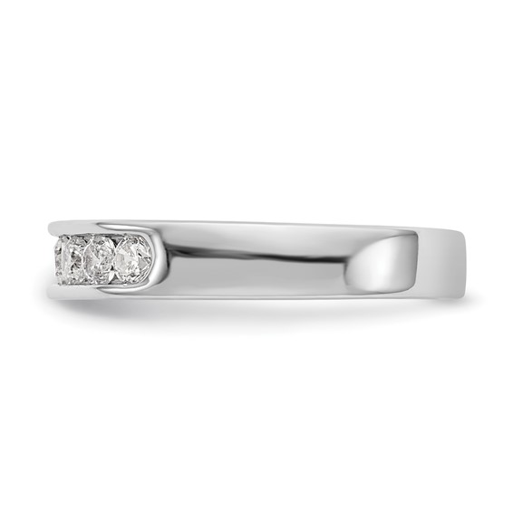 14k White Gold 8-Stone (Holds 8-2.5mm Round) Channel Band Mounting (Closed)