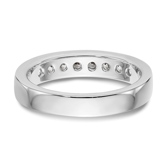14k White Gold 8-Stone (Holds 8-2.5mm Round) Channel Band Mounting (Closed)