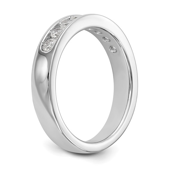 14k White Gold 8-Stone (Holds 8-2.5mm Round) Channel Band Mounting (Closed)