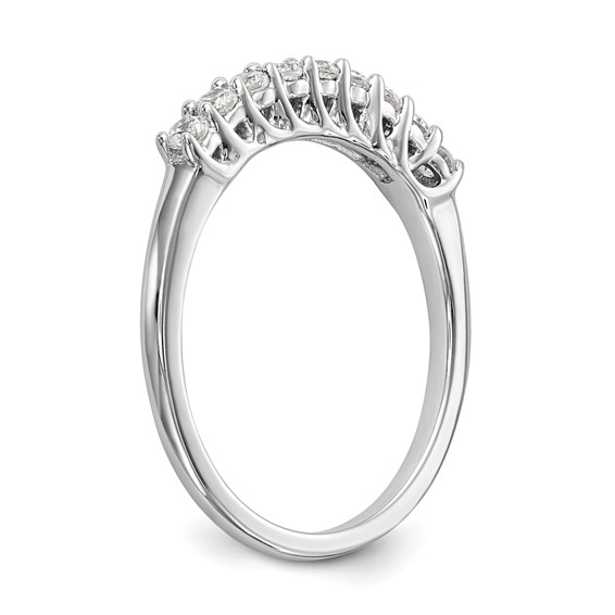 14K White Gold 9-Stone Shared Prong (Holds 9-2.0mm Round) Diamond Band Mounting