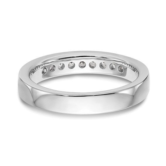 14k White Gold 9-Stone (Holds 9-1.9mm Round) Ladies Channel Band Mounting