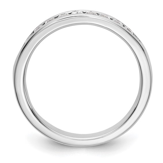 14k White Gold 9-Stone (Holds 9-2.0mm Round) Ladies Channel Band Mounting