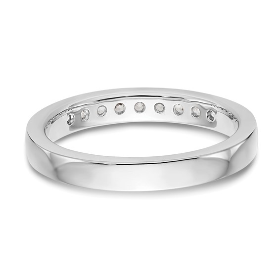 14k White Gold 9-Stone (Holds 9-2.0mm Round) Ladies Channel Band Mounting