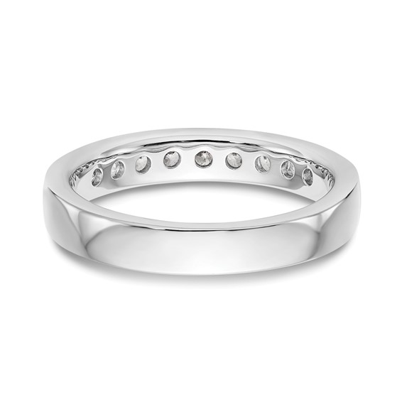 14k White Gold 9-Stone (Holds 9-2.4mm Round) Ladies Channel Band Mounting