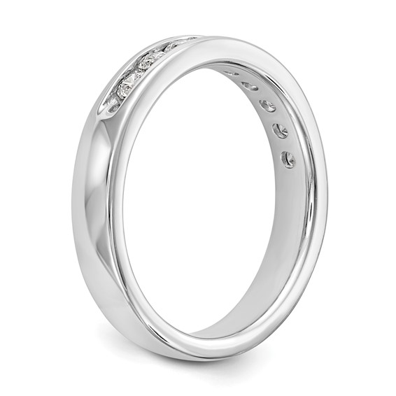 14k White Gold 9-Stone (Holds 9-2.4mm Round) Ladies Channel Band Mounting