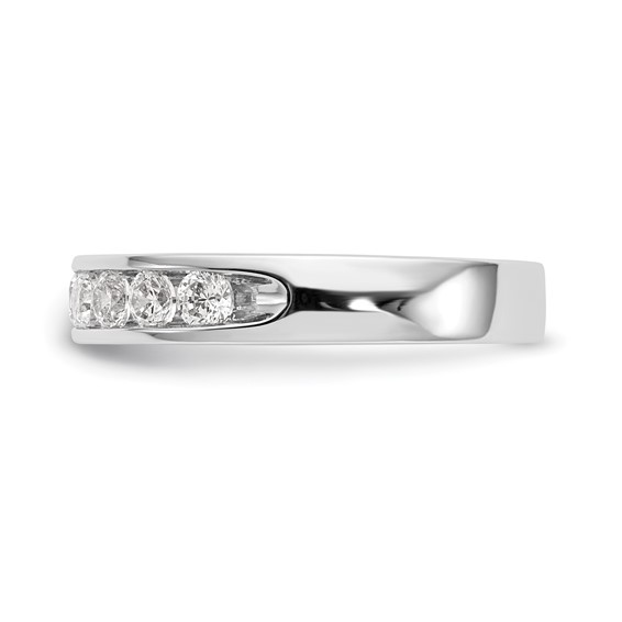 14k White Gold 9-Stone (Holds 9-2.7mm Round) Ladies Channel Band Mounting