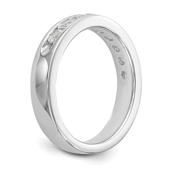 14k White Gold 9-Stone (Holds 9-2.7mm Round) Ladies Channel Band Mounting