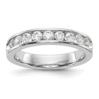 14k White Gold 9-Stone (Holds 9-2.7mm Round) Ladies Channel Band Mounting