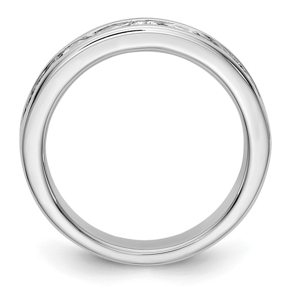 14k White Gold 9-Stone (Holds 9-3.0mm Round) Channel Band Mounting