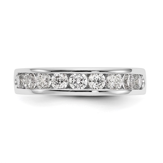 14k White Gold 9-Stone (Holds 9-3.0mm Round) Channel Band Mounting