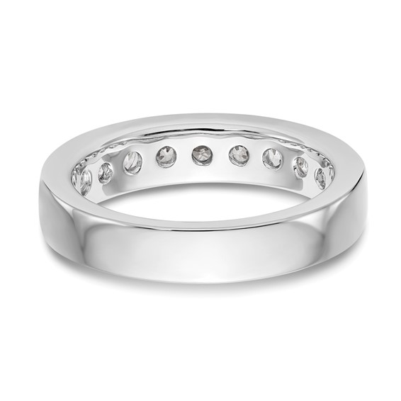 14k White Gold 9-Stone (Holds 9-3.0mm Round) Channel Band Mounting