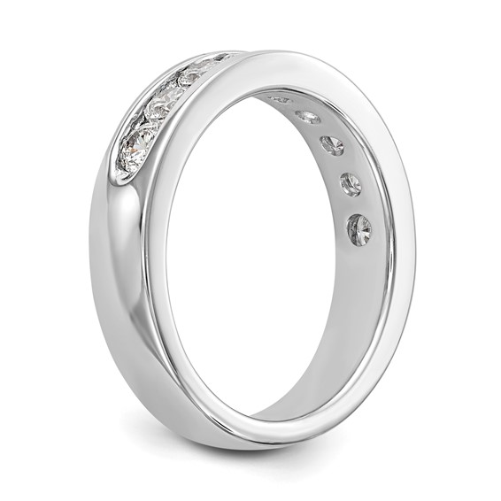 14k White Gold 9-Stone (Holds 9-3.0mm Round) Channel Band Mounting