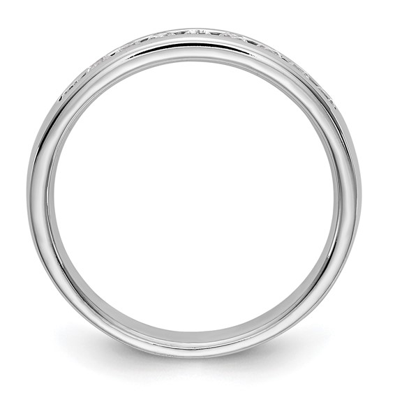 14k White Gold 9-Stone (Holds 9-1.9mm Round) Channel Band Mounting (Closed)