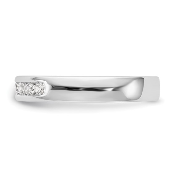 14k White Gold 9-Stone (Holds 9-1.9mm Round) Channel Band Mounting (Closed)