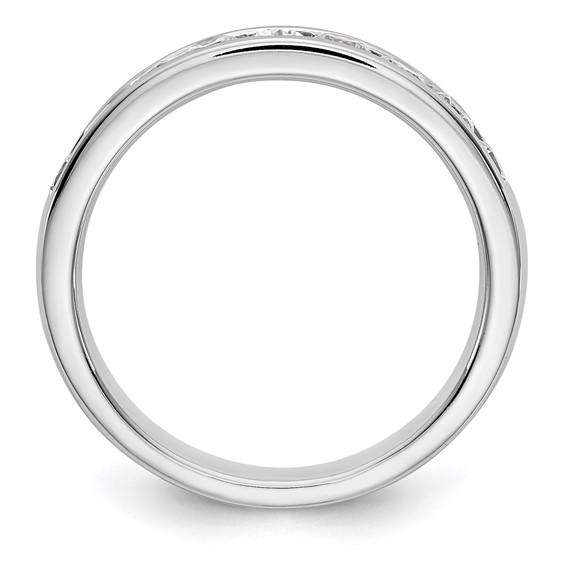 14k White Gold 9-Stone (Holds 9-2.7mm Round) Channel Band Mounting (Closed)