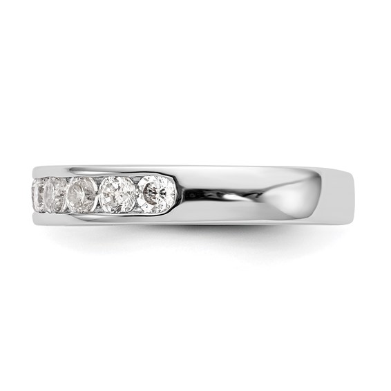 14k White Gold 9-Stone (Holds 9-2.7mm Round) Channel Band Mounting (Closed)