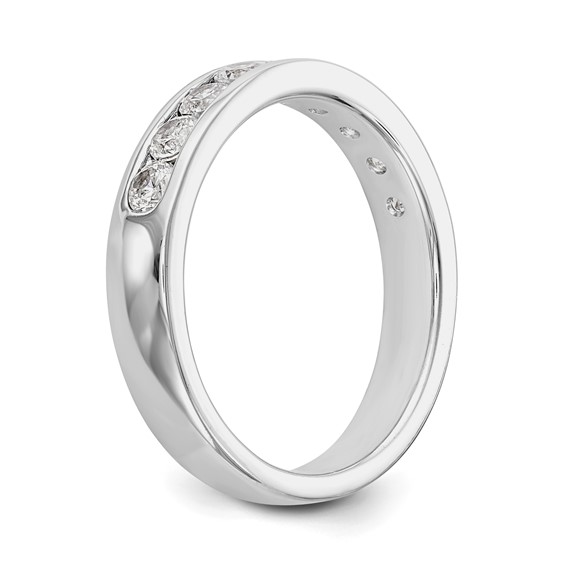 14k White Gold 9-Stone (Holds 9-2.7mm Round) Channel Band Mounting (Closed)