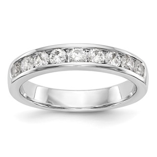 14k White Gold 9-Stone (Holds 9-2.7mm Round) Channel Band Mounting (Closed)