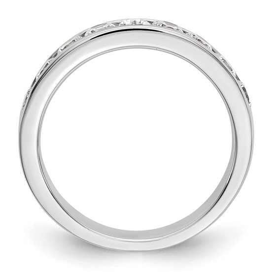 14k White Gold 9-Stone (Holds 9-3.0mm Round) Channel Band Mounting (Closed)