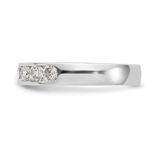 14k White Gold 9-Stone (Holds 9-3.0mm Round) Channel Band Mounting (Closed)