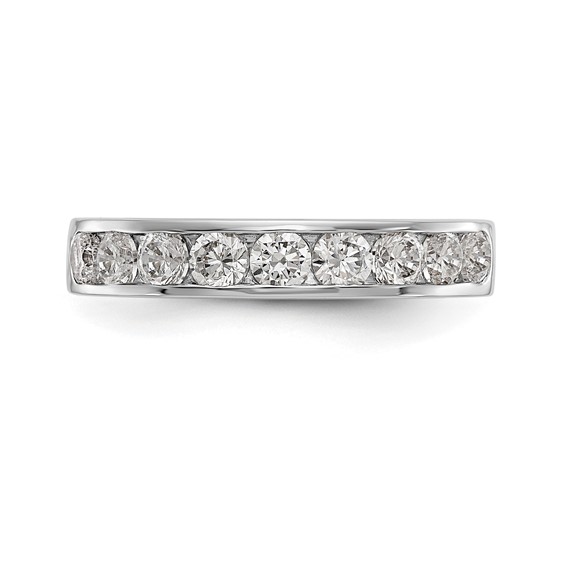 14k White Gold 9-Stone (Holds 9-3.0mm Round) Channel Band Mounting (Closed)