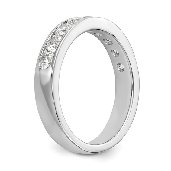 14k White Gold 9-Stone (Holds 9-3.0mm Round) Channel Band Mounting (Closed)