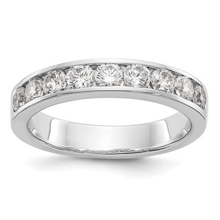 14k White Gold 9-Stone (Holds 9-3.0mm Round) Channel Band Mounting (Closed)