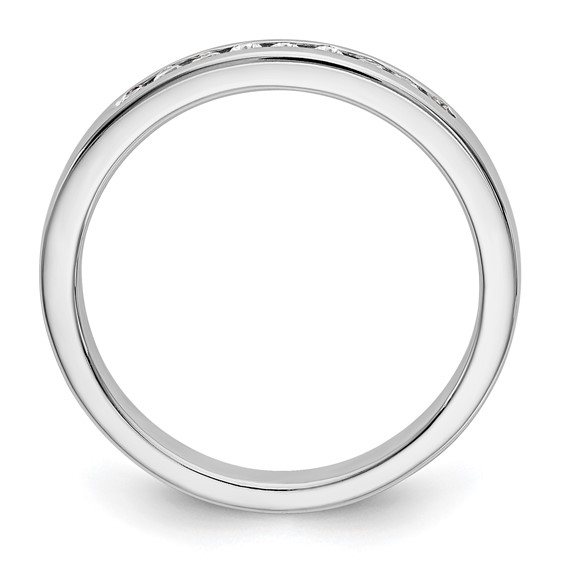 14k White Gold 9-Stone (Holds 9-1.6mm Round) Channel Band Mounting (Closed)