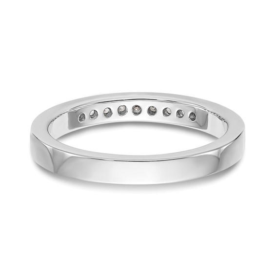 14k White Gold 9-Stone (Holds 9-1.6mm Round) Channel Band Mounting (Closed)
