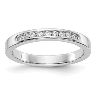 14k White Gold 9-Stone (Holds 9-1.6mm Round) Channel Band Mounting (Closed)