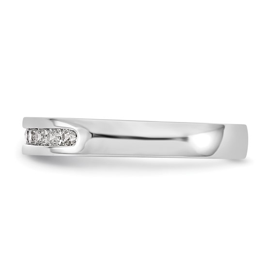 14k White Gold 9-Stone (Holds 9-1.9mm Round) Channel Band Mounting (Closed)