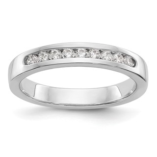 Platinum 9-Stone Diamond Channel Bands