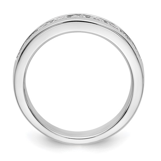 14k White Gold 9-Stone (Holds 9-2.9mm Round) Channel Band Mounting (Closed)