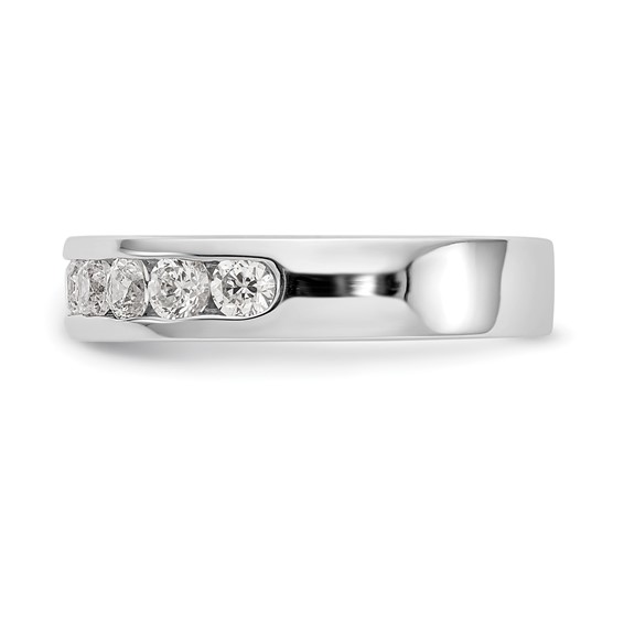 14k White Gold 9-Stone (Holds 9-2.9mm Round) Channel Band Mounting (Closed)