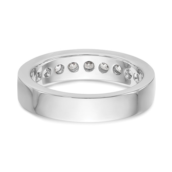 14k White Gold 9-Stone (Holds 9-2.9mm Round) Channel Band Mounting (Closed)