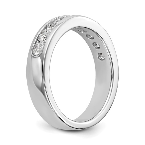 14k White Gold 9-Stone (Holds 9-2.9mm Round) Channel Band Mounting (Closed)