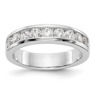 14k White Gold 9-Stone (Holds 9-2.9mm Round) Channel Band Mounting (Closed)