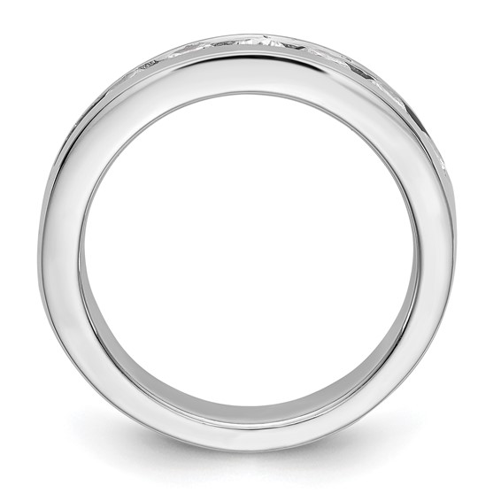 14k White Gold 9-Stone (Holds 9-3.4mm Round) Channel Band Mounting (Closed)