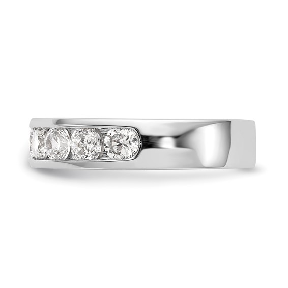14k White Gold 9-Stone (Holds 9-3.4mm Round) Channel Band Mounting (Closed)